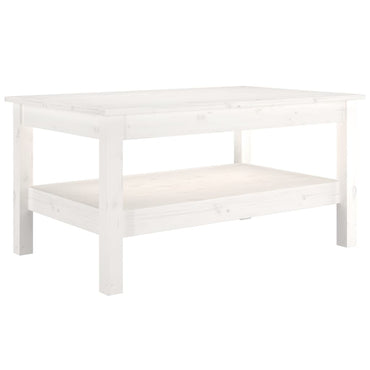 vidaXL Couchtisch Weiß 80x50x40 cm Massivholz Kiefer