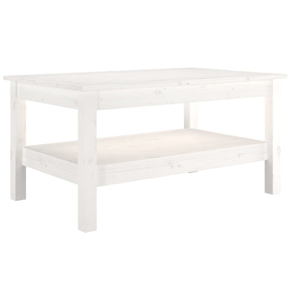 vidaXL Couchtisch Weiß 80x50x40 cm Massivholz Kiefer