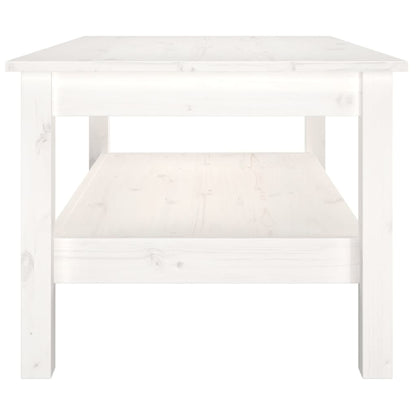 vidaXL Couchtisch Weiß 80x50x40 cm Massivholz Kiefer
