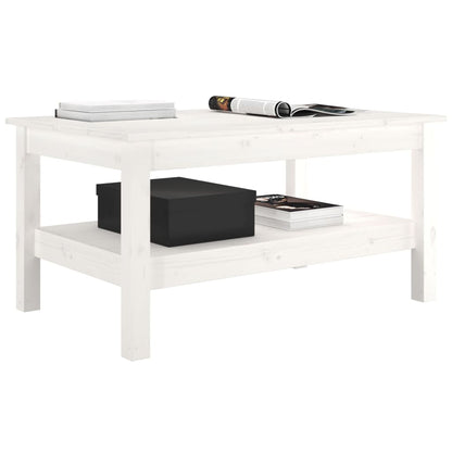 vidaXL Couchtisch Weiß 80x50x40 cm Massivholz Kiefer