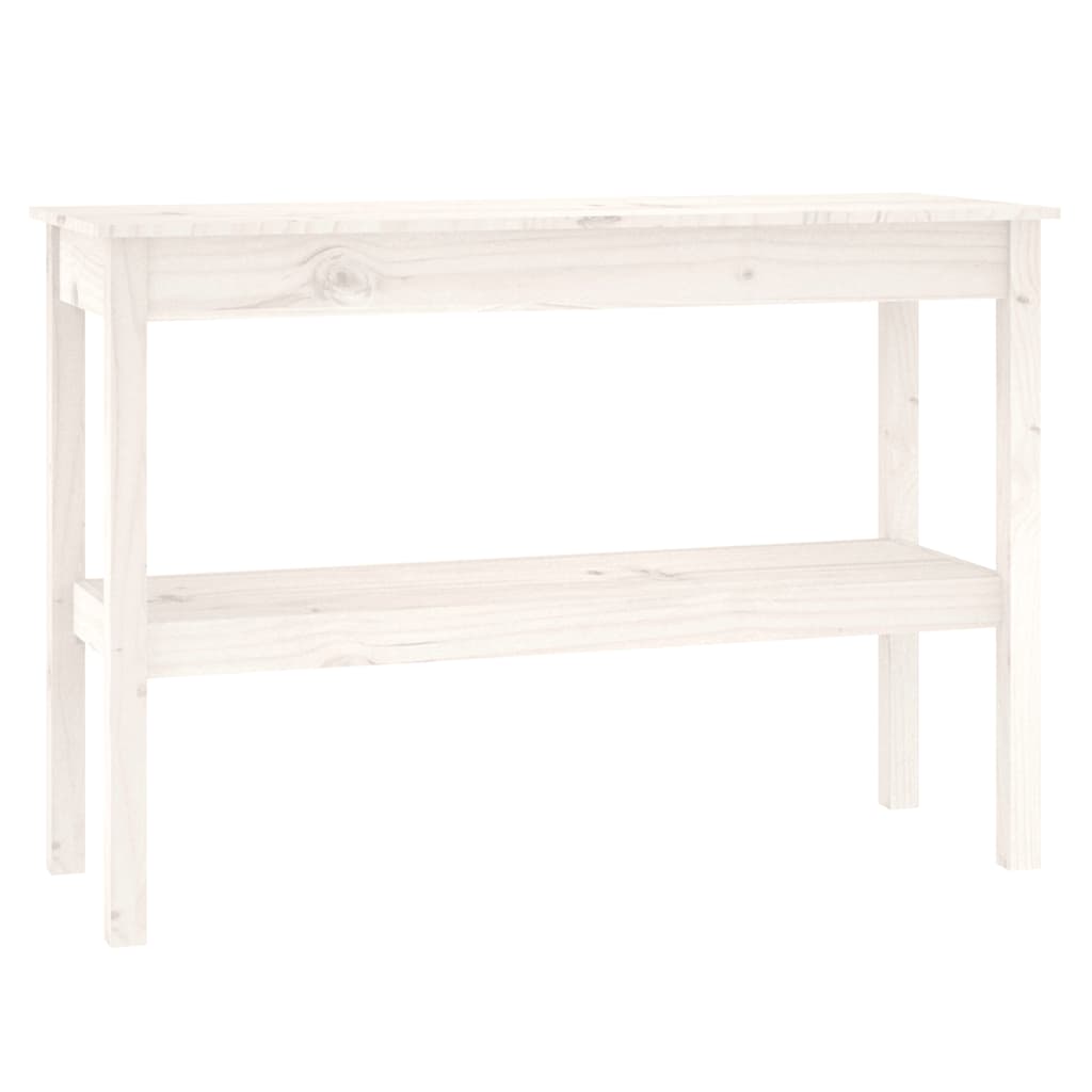 vidaXL Console blanche 110x40x75 cm en bois de pin massif