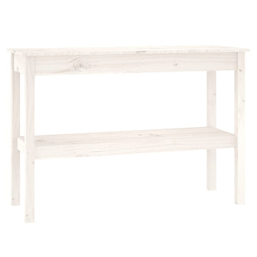 vidaXL Console blanche 110x40x75 cm en bois de pin massif