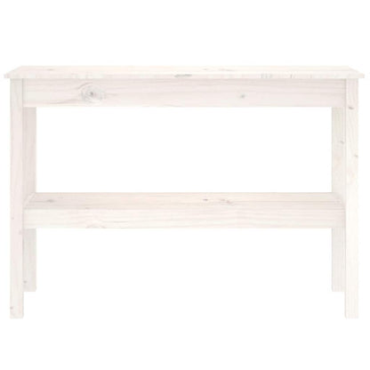 vidaXL Console blanche 110x40x75 cm en bois de pin massif