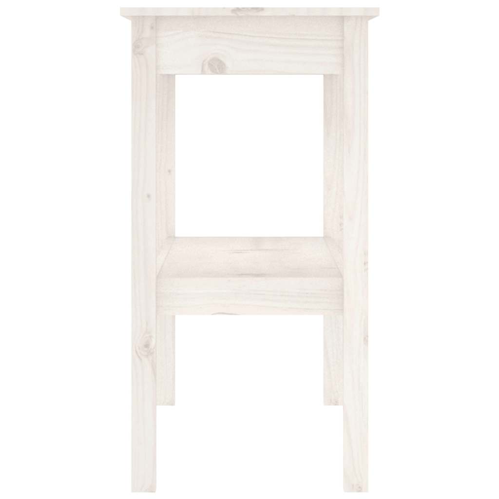 vidaXL Console blanche 110x40x75 cm en bois de pin massif