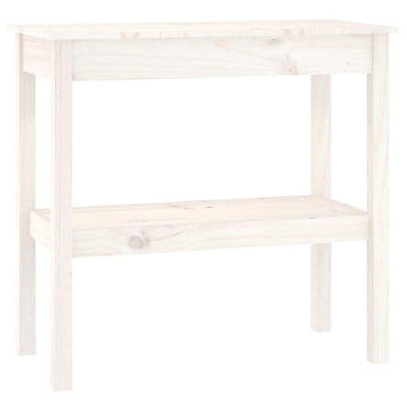 vidaXL Table Console Blanche 80x40x75 cm Bois de Pin Massif