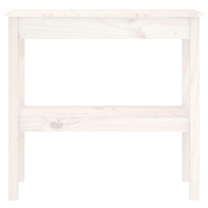 vidaXL Konsolentisch Weiß 80x40x75 cm Massivholz Kiefer