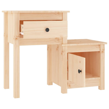 vidaXL Nachttische 2 Stk. 79,5x38x65,5 cm Massivholz Kiefer