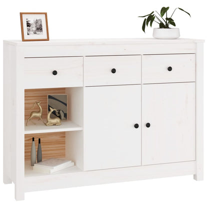 vidaXL Buffet blanc 100x35x74 cm Bois de pin massif