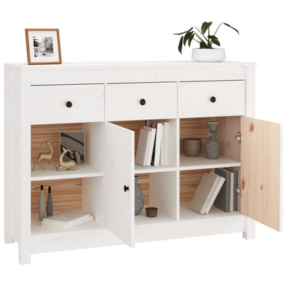 vidaXL Buffet blanc 100x35x74 cm Bois de pin massif