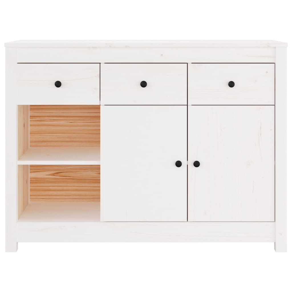 vidaXL Buffet blanc 100x35x74 cm Bois de pin massif