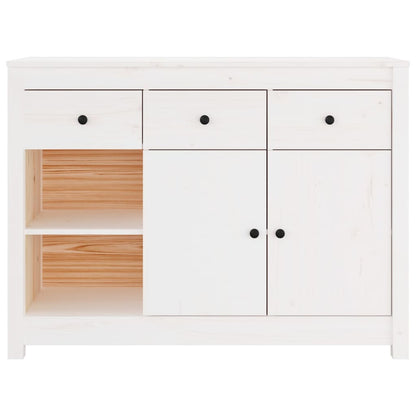 vidaXL Buffet blanc 100x35x74 cm Bois de pin massif
