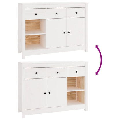 vidaXL Buffet blanc 100x35x74 cm Bois de pin massif