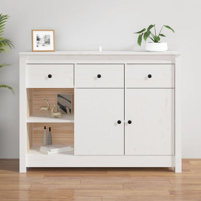 vidaXL Buffet blanc 100x35x74 cm Bois de pin massif