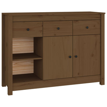 vidaXL Buffet marron miel 100x35x74 cm en pin massif