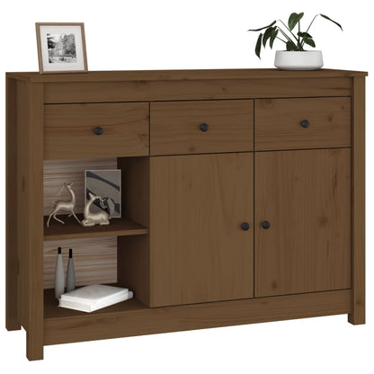 vidaXL Buffet marron miel 100x35x74 cm en pin massif