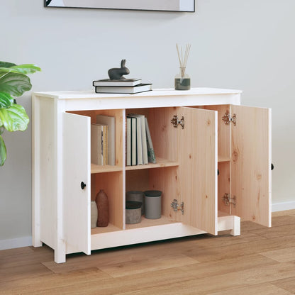 vidaXL Buffet blanc 100x35x74 cm Bois de pin massif