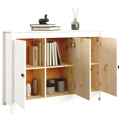 vidaXL Buffet blanc 100x35x74 cm Bois de pin massif