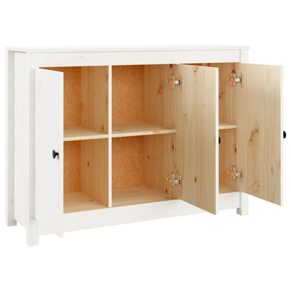 vidaXL Buffet blanc 100x35x74 cm Bois de pin massif