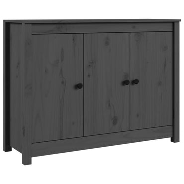 vidaXL Buffet gris 100x35x74 cm Bois de pin massif
