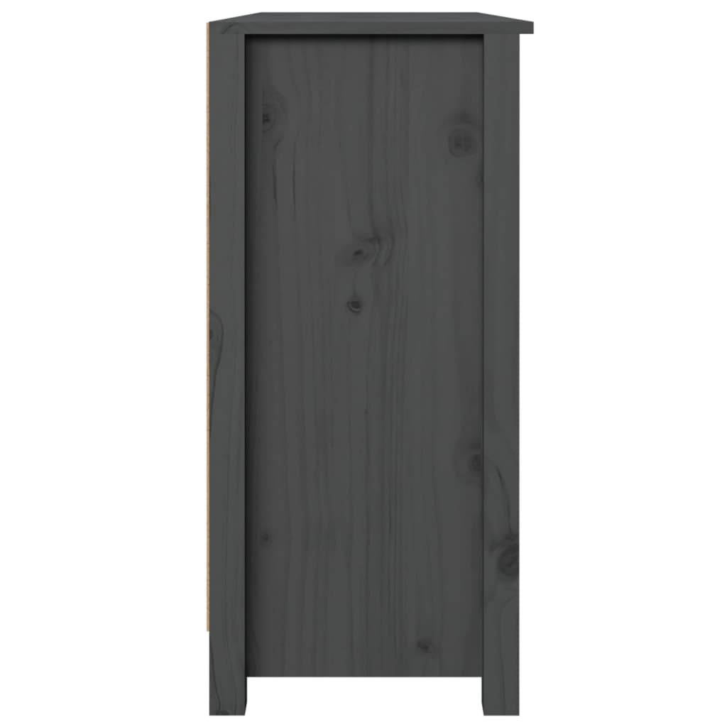 vidaXL Buffet gris 100x35x74 cm Bois de pin massif