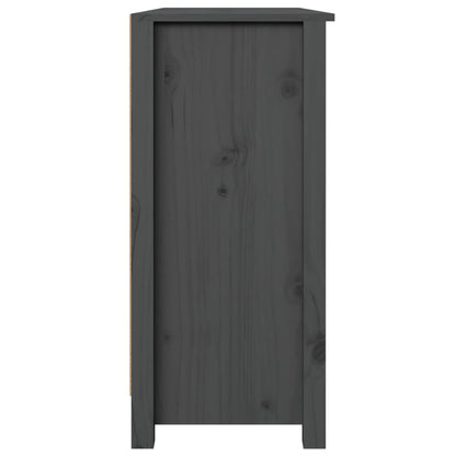 vidaXL Buffet gris 100x35x74 cm Bois de pin massif
