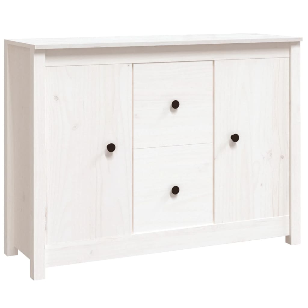 vidaXL Buffet blanc 100x35x74 cm Bois de pin massif