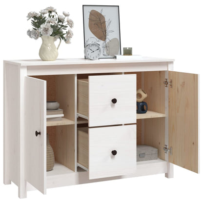 vidaXL Buffet blanc 100x35x74 cm Bois de pin massif