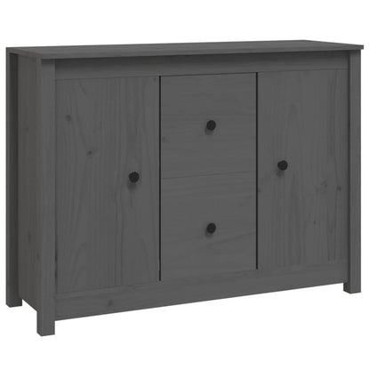 vidaXL Buffet gris 100x35x74 cm Bois de pin massif