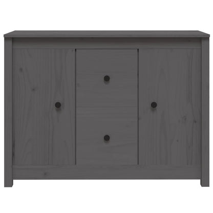 vidaXL Buffet gris 100x35x74 cm Bois de pin massif