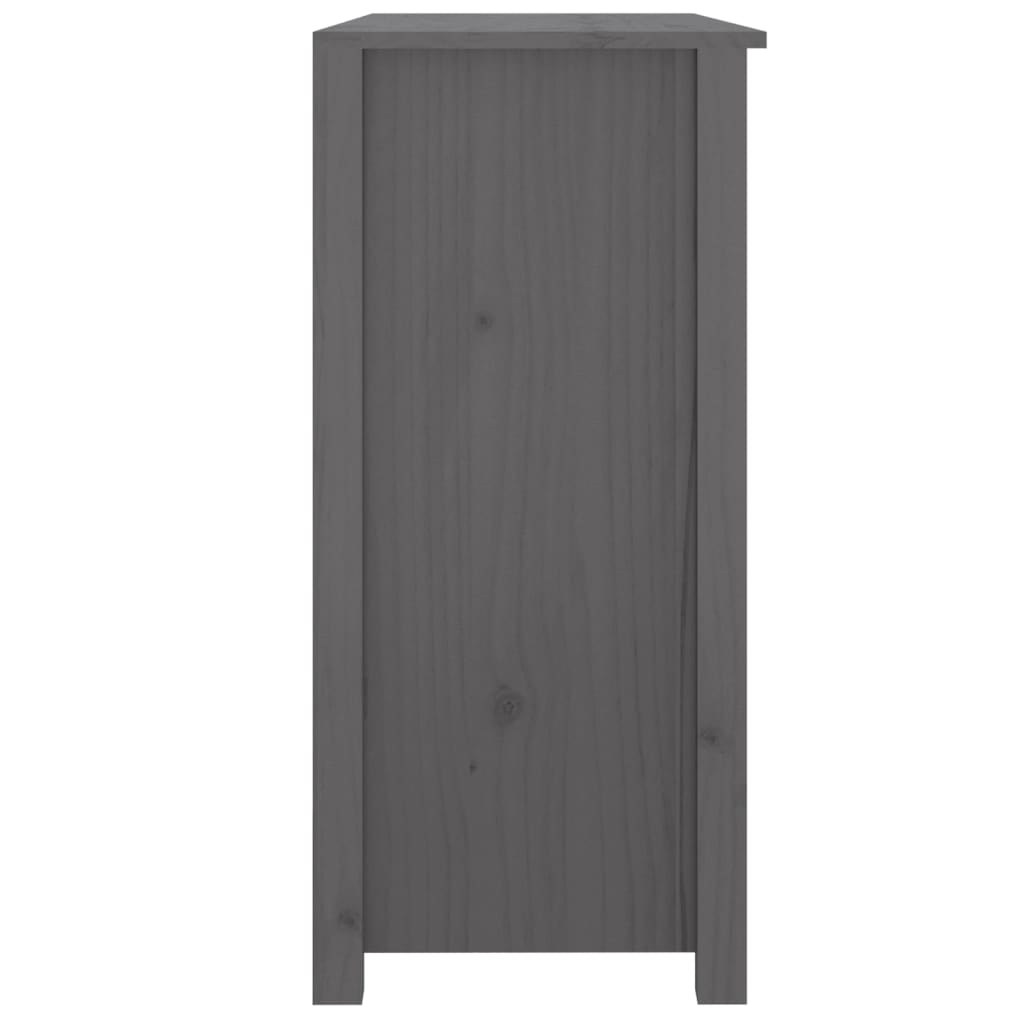 vidaXL Buffet gris 100x35x74 cm Bois de pin massif