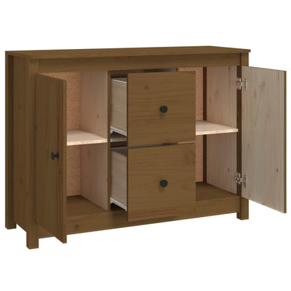 vidaXL Buffet marron miel 100x35x74 cm en pin massif