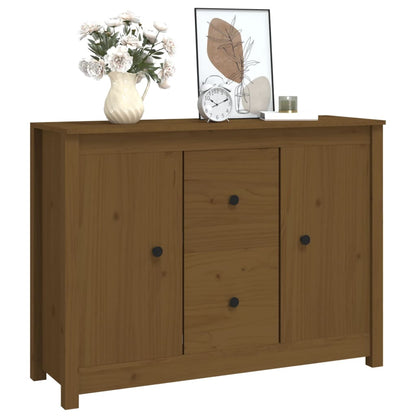 vidaXL Buffet marron miel 100x35x74 cm en pin massif