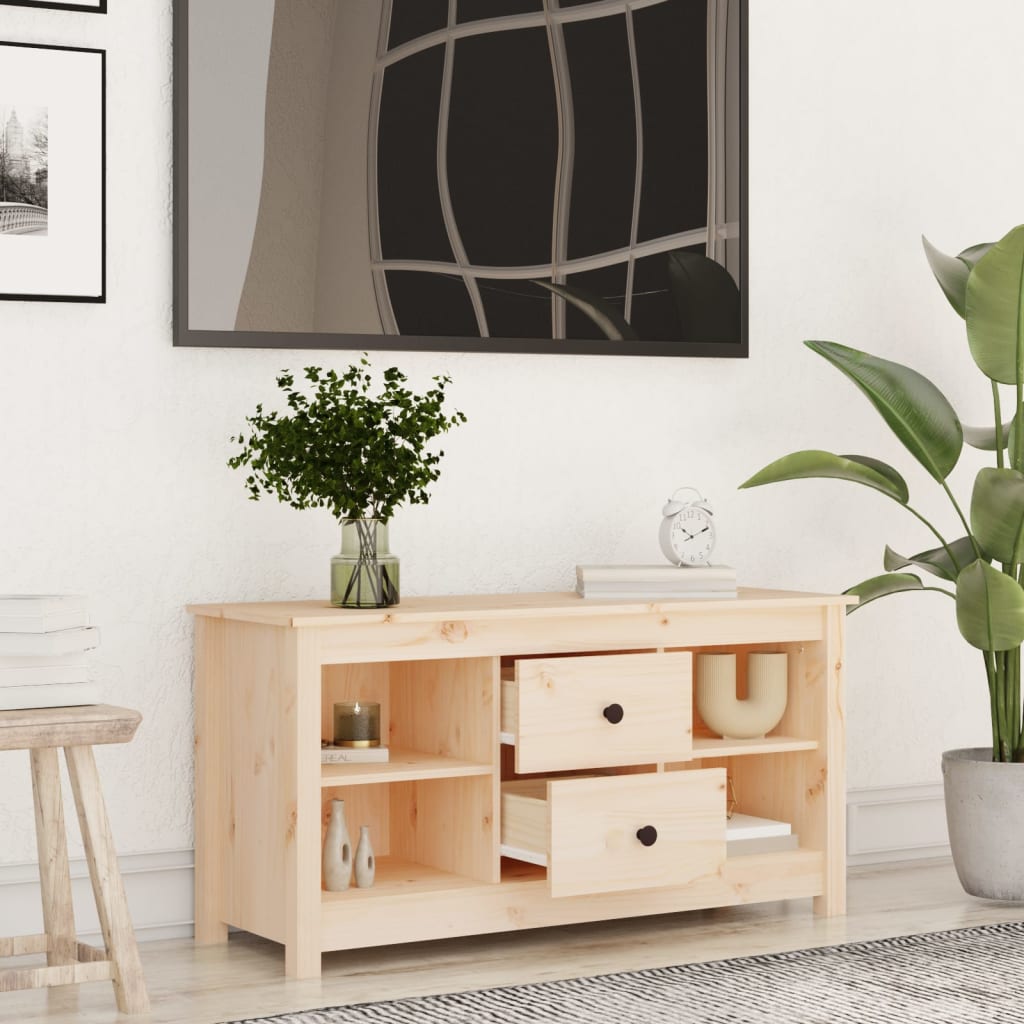 vidaXL Meuble TV 103x36,5x52 cm Bois de pin massif