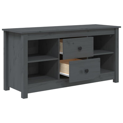 Meuble TV vidaXL Gris 103x36,5x52 cm Bois de pin massif