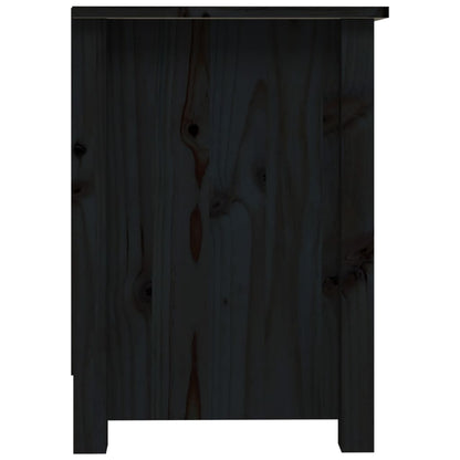 vidaXL Meuble TV Noir 103x36,5x52 cm Bois de pin massif