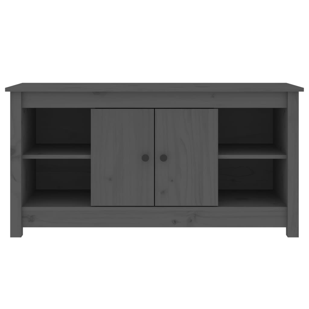 Meuble TV vidaXL Gris 103x36,5x52 cm Bois de pin massif