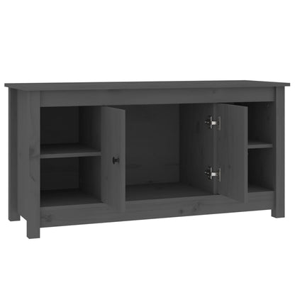 Meuble TV vidaXL Gris 103x36,5x52 cm Bois de pin massif
