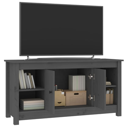 Meuble TV vidaXL Gris 103x36,5x52 cm Bois de pin massif