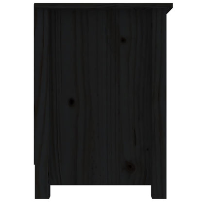 vidaXL Meuble TV Noir 103x36,5x52 cm Bois de pin massif