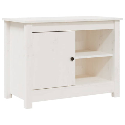 vidaXL Meuble TV Blanc 70x36,5x52 cm Bois de pin massif