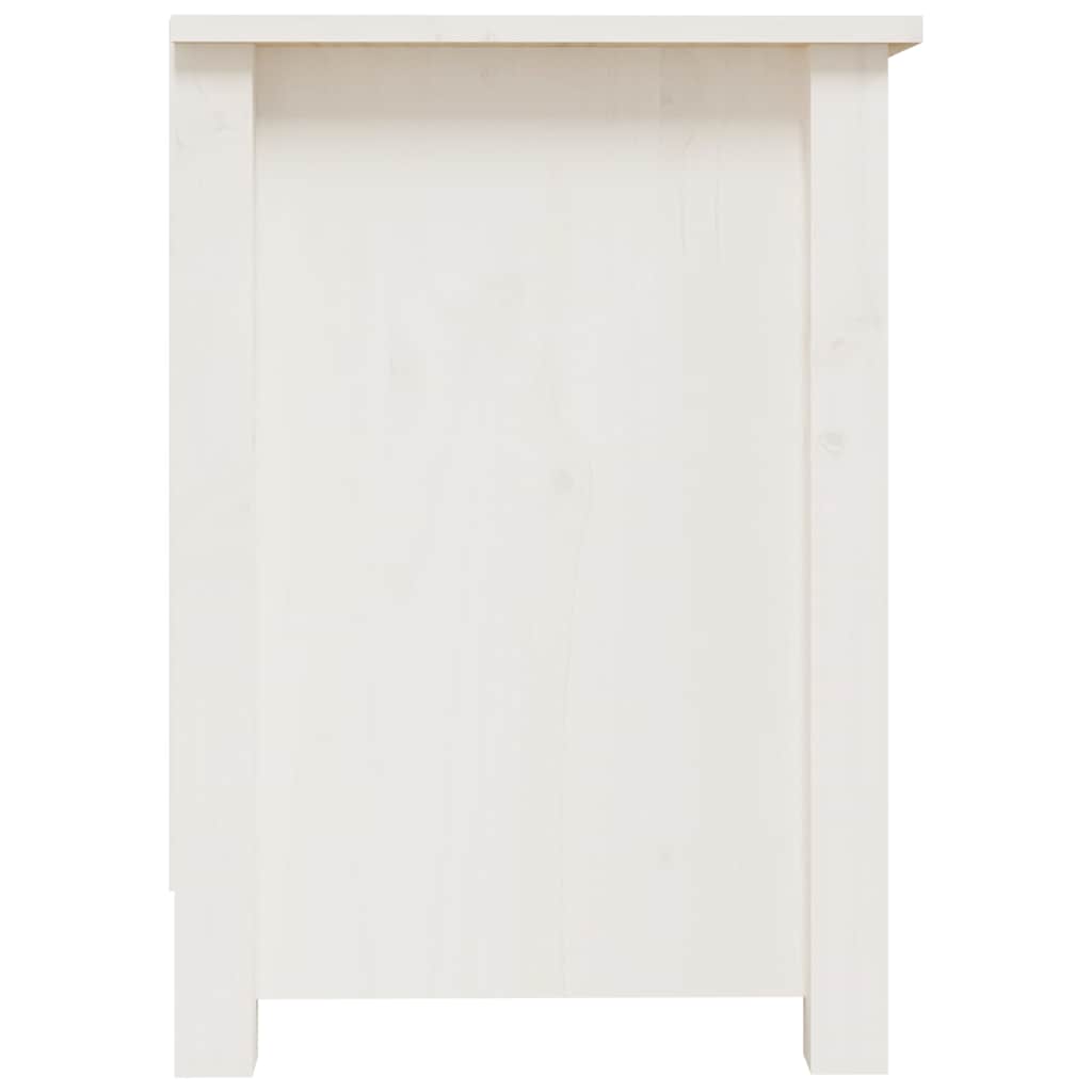 vidaXL Meuble TV Blanc 70x36,5x52 cm Bois de pin massif