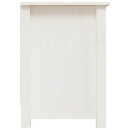 vidaXL Meuble TV Blanc 70x36,5x52 cm Bois de pin massif