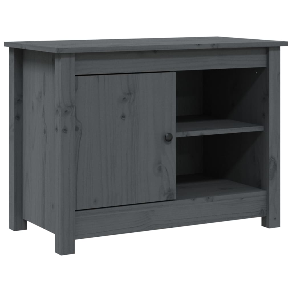 vidaXL Meuble TV gris 70x36,5x52 cm Bois de pin massif