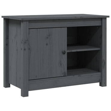 vidaXL Meuble TV gris 70x36,5x52 cm Bois de pin massif