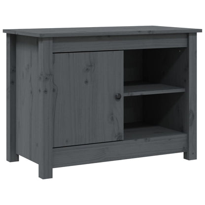 vidaXL Meuble TV gris 70x36,5x52 cm Bois de pin massif