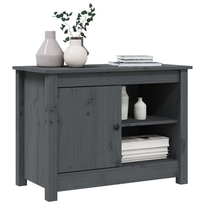 vidaXL Meuble TV gris 70x36,5x52 cm Bois de pin massif