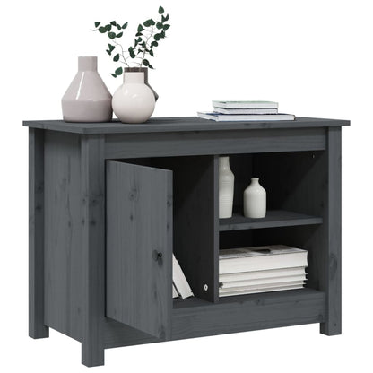 vidaXL Meuble TV gris 70x36,5x52 cm Bois de pin massif