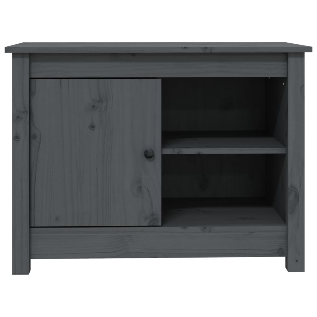 vidaXL Meuble TV gris 70x36,5x52 cm Bois de pin massif