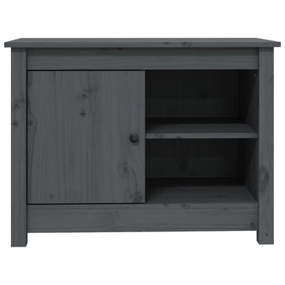 vidaXL Meuble TV gris 70x36,5x52 cm Bois de pin massif