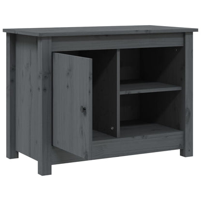 vidaXL Meuble TV gris 70x36,5x52 cm Bois de pin massif